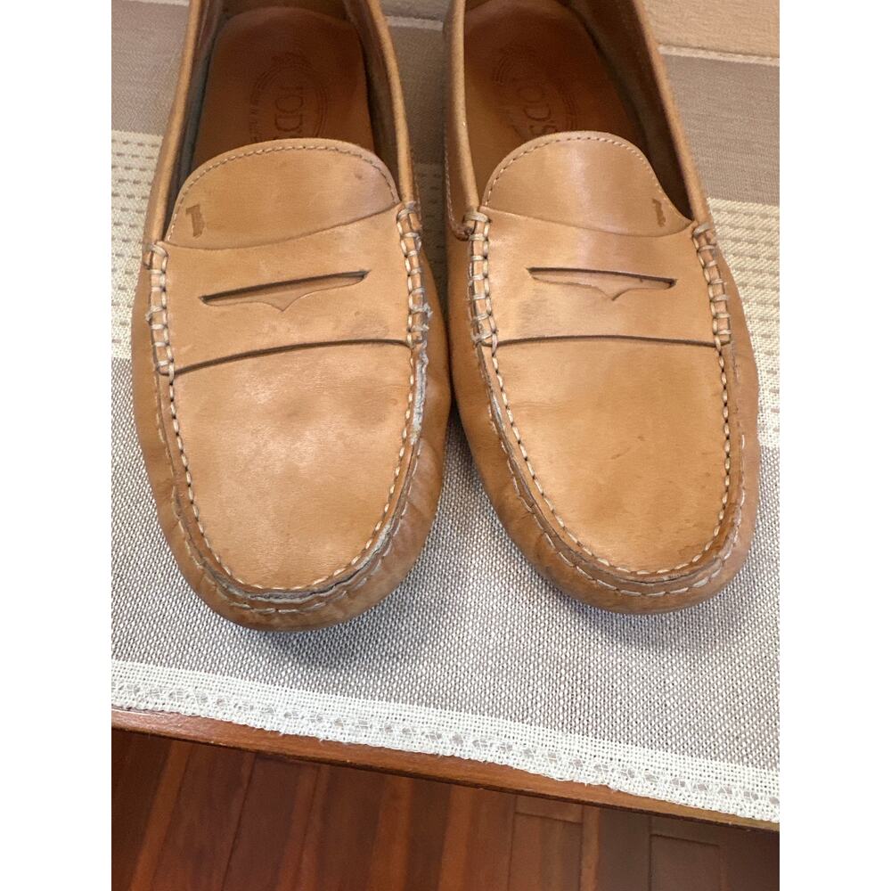 Tod's Gommino Brown Leather Driving Moccasins Loafers Tan Size 39/ 7.5-8 - Picture 7 of 9